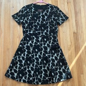 Black and grey floral Ann Taylor dress